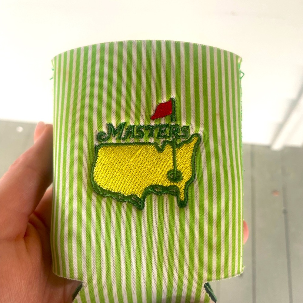 Exclusive MASTERS Golf Emblem Embroidered Cup Coozy Cooler ⛳️